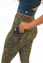 High Waisted Vinyasa 7/8 Leggings - Pacific Sunburst