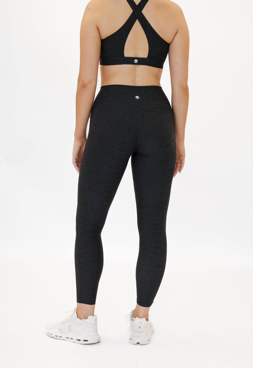7/8 Dynamic Chakra Leggings (24 in. inseam) - Heathered Black