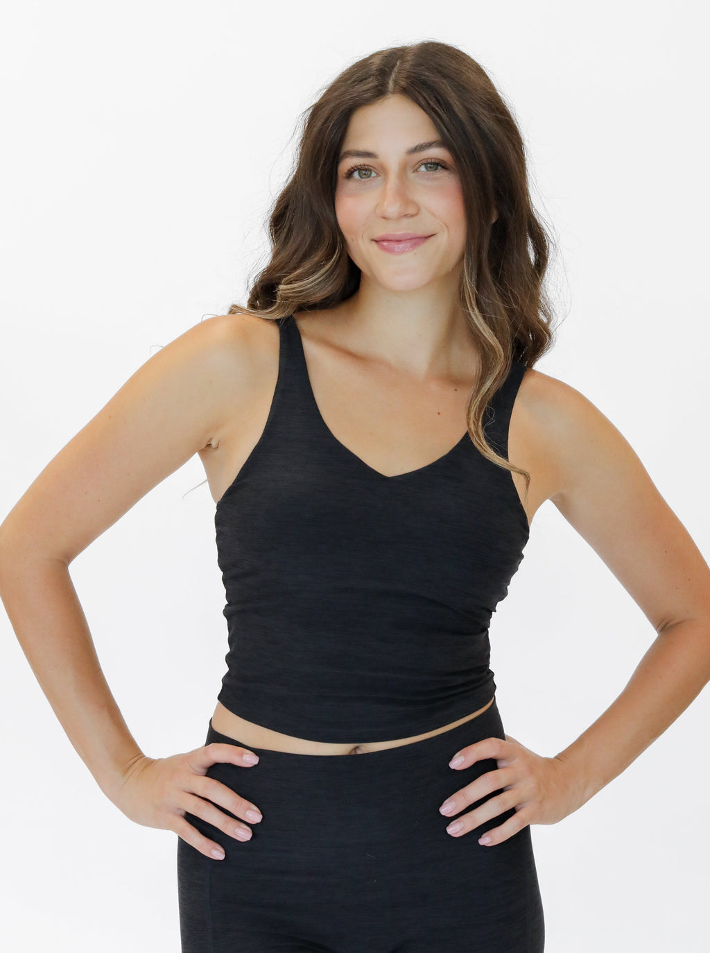 Dynamic Chakra Tank (Mid-Length) - Heathered Black