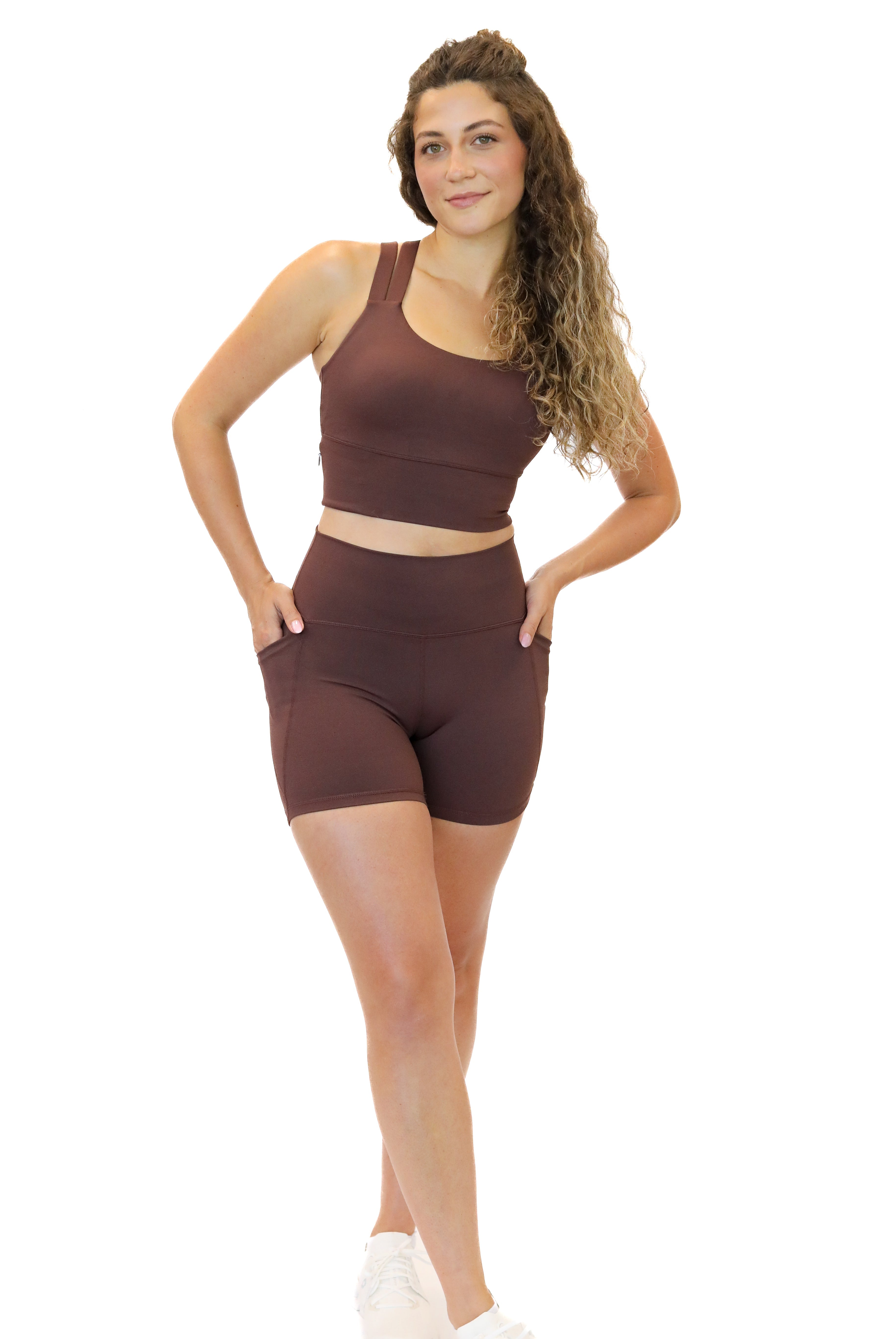 Lux High Waisted Rio Shorts (Multi-Lengths) - Fossil