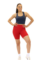 Lux High Waisted Rio Shorts (Multi-Lengths) - Cherry