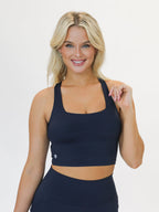 Lux Performance Crop - Navy