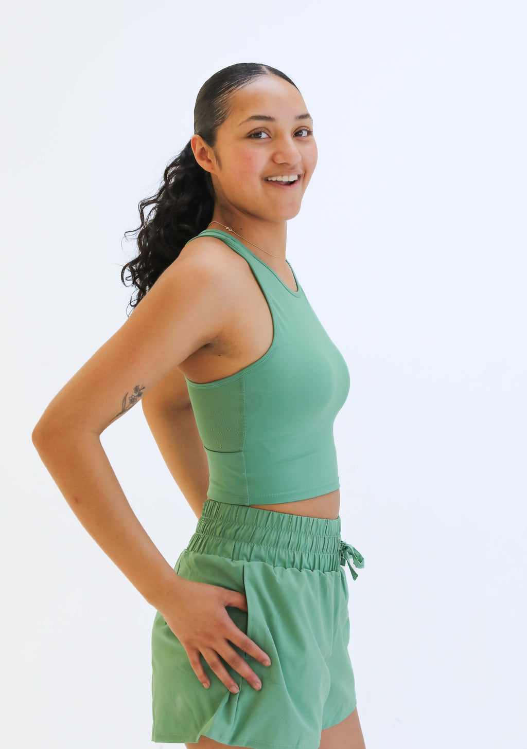 Malibu Crop Top  - Pistachio