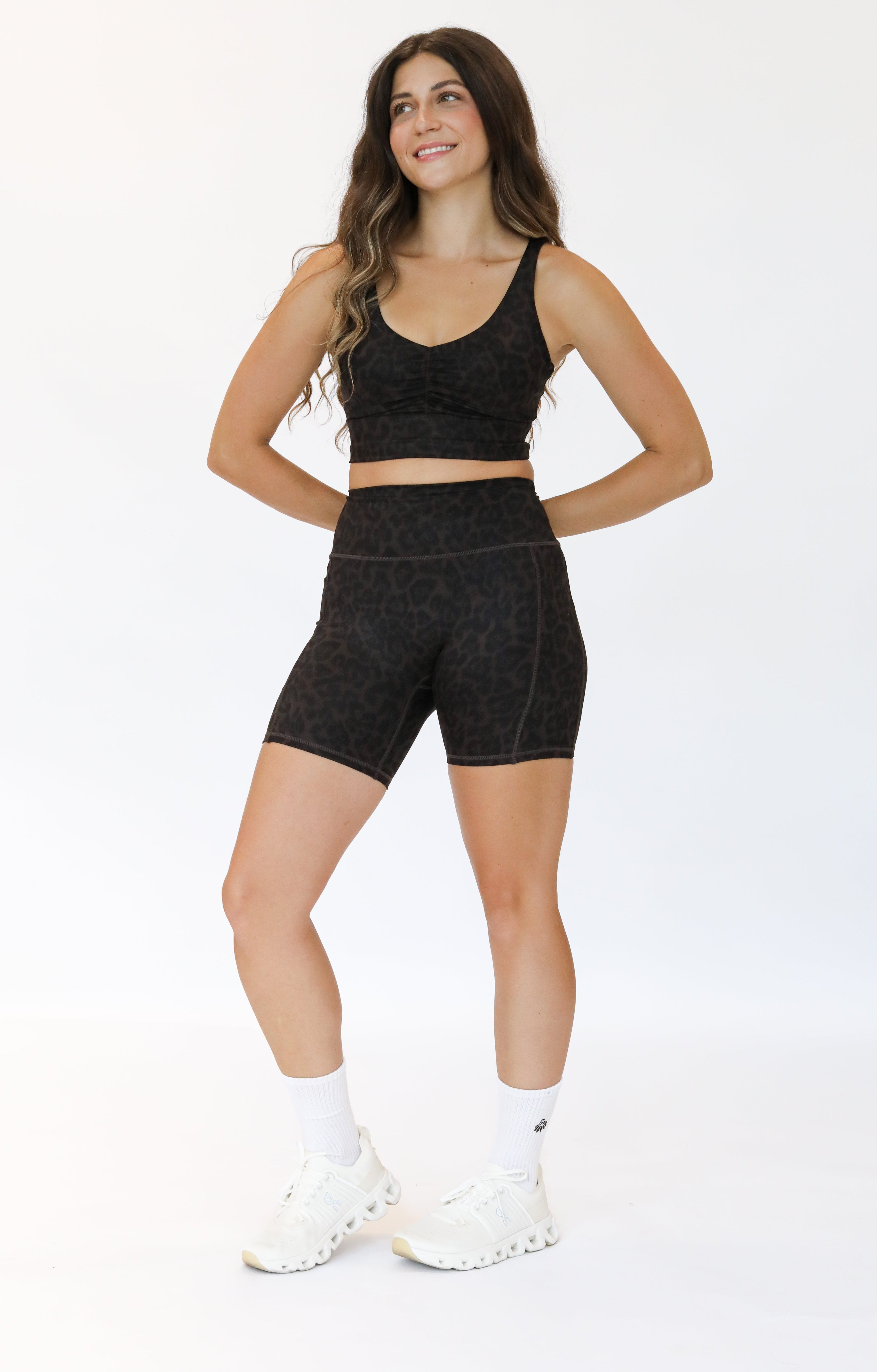 Annie Sports Bra - Cocoa Leopard