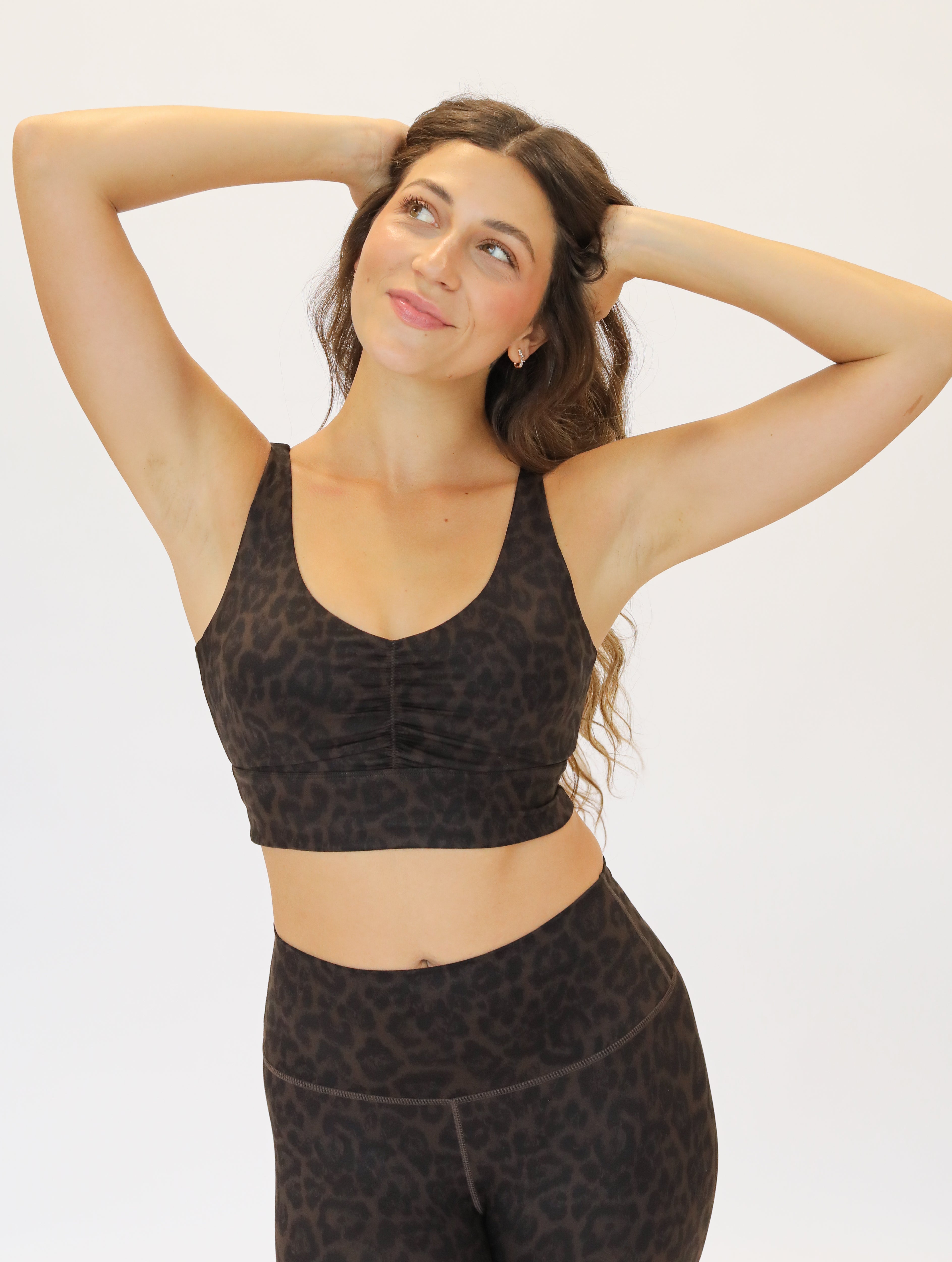 Annie Sports Bra - Cocoa Leopard