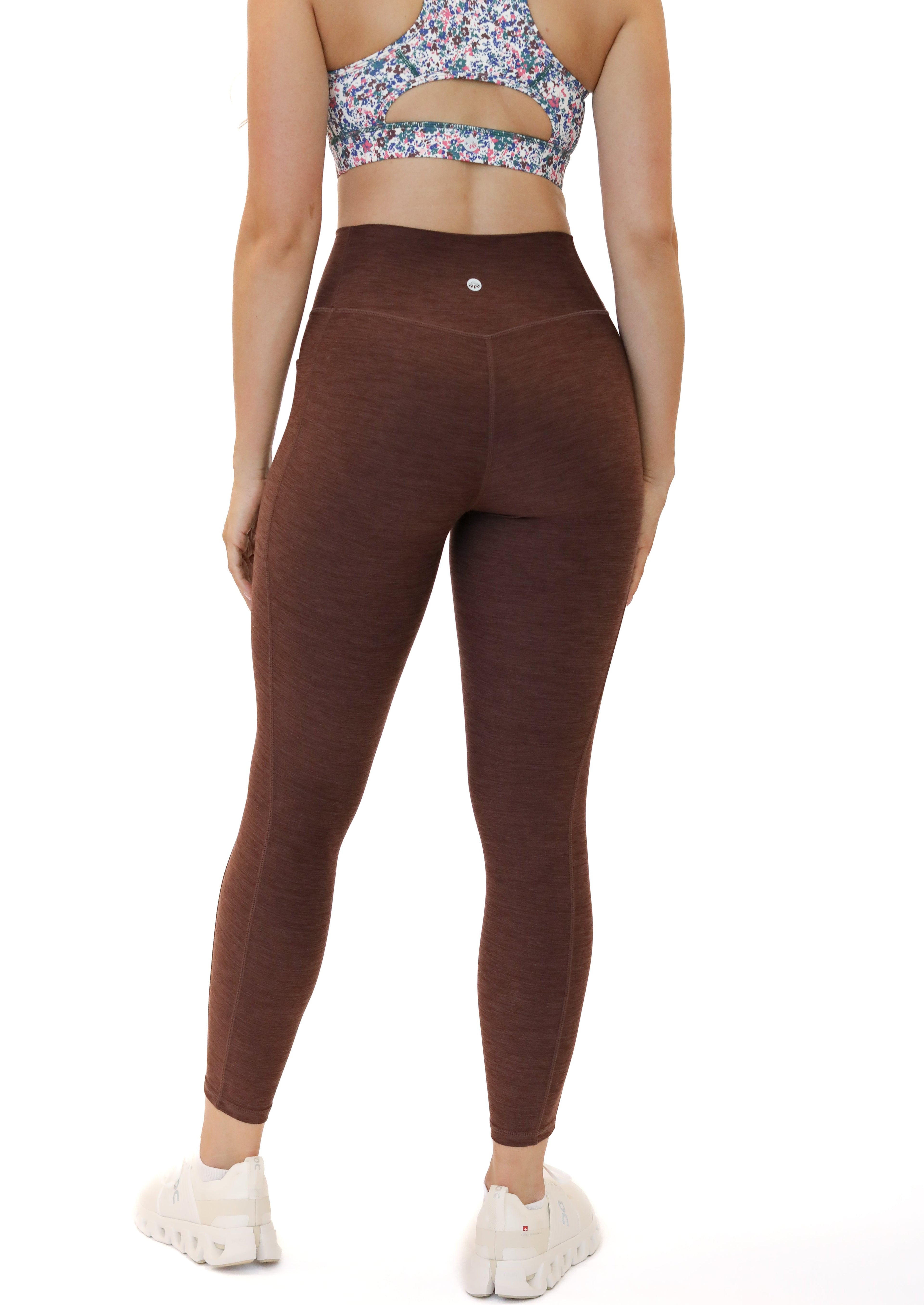 7/8 Dynamic Chakra Leggings (24 in. inseam) - Heather Fossil