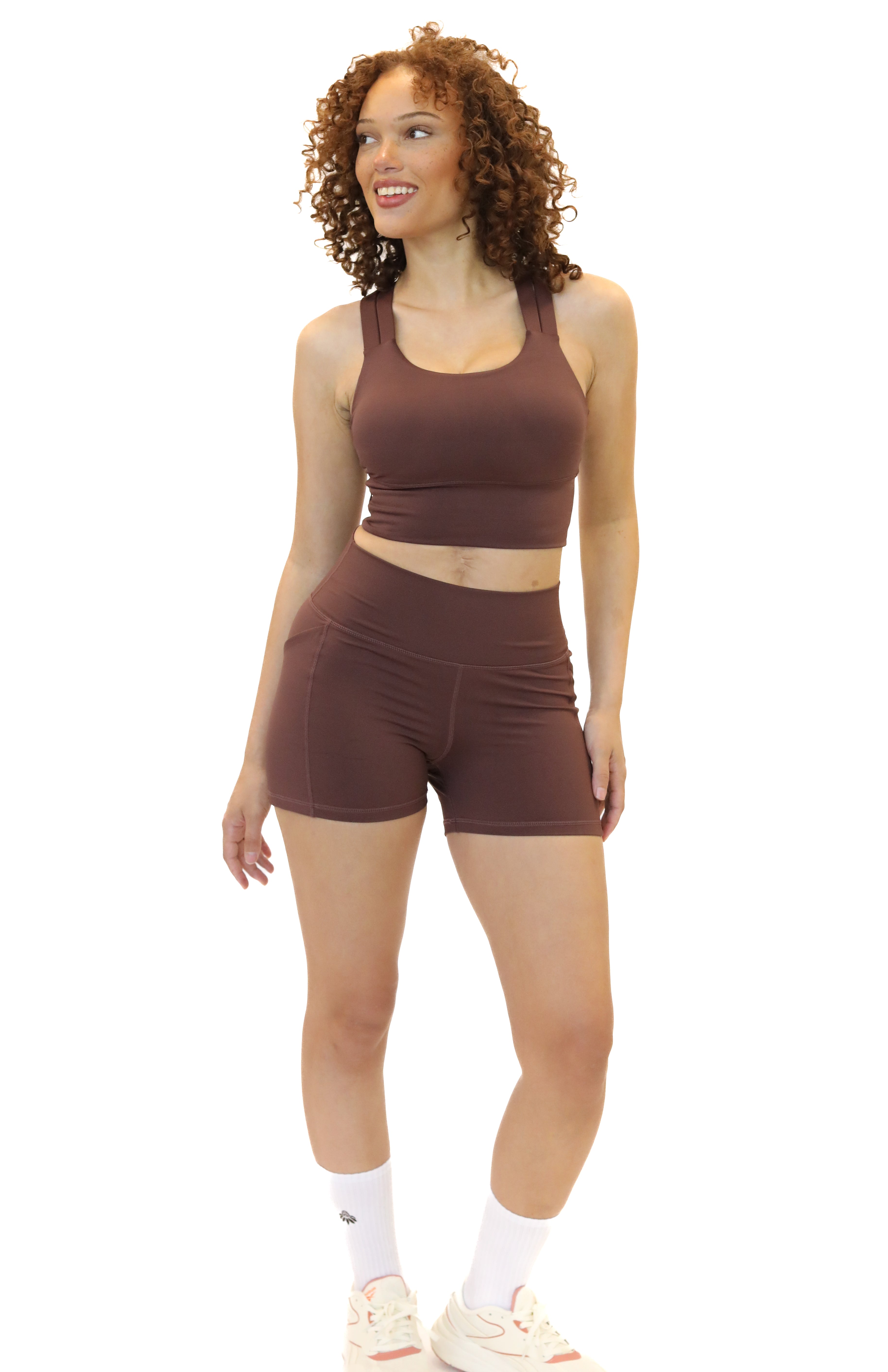 Lux High Waisted Rio Shorts (Multi-Lengths) - Fossil