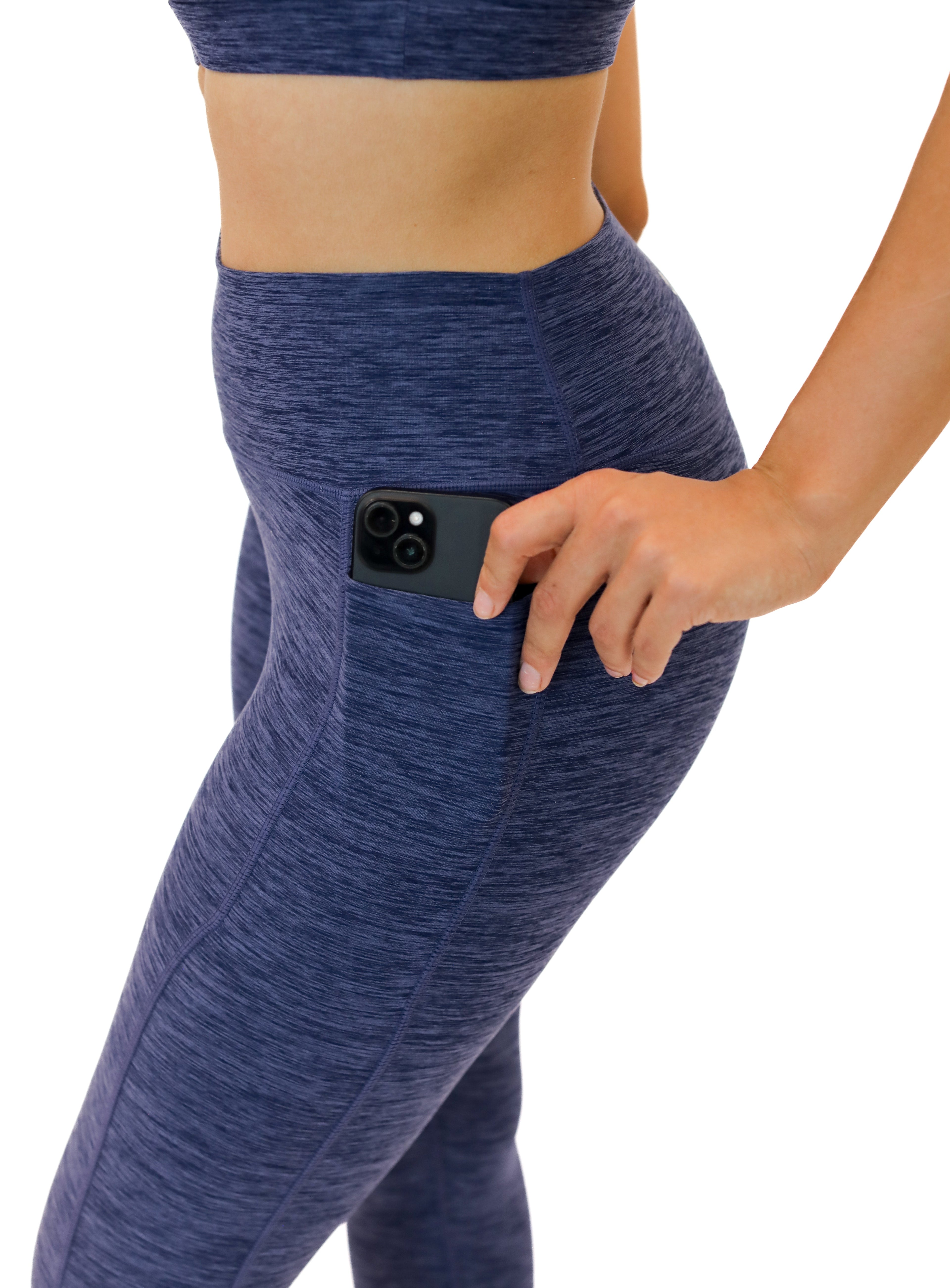 7/8 Dynamic Chakra Leggings (24 in. inseam) - Heather Dusk