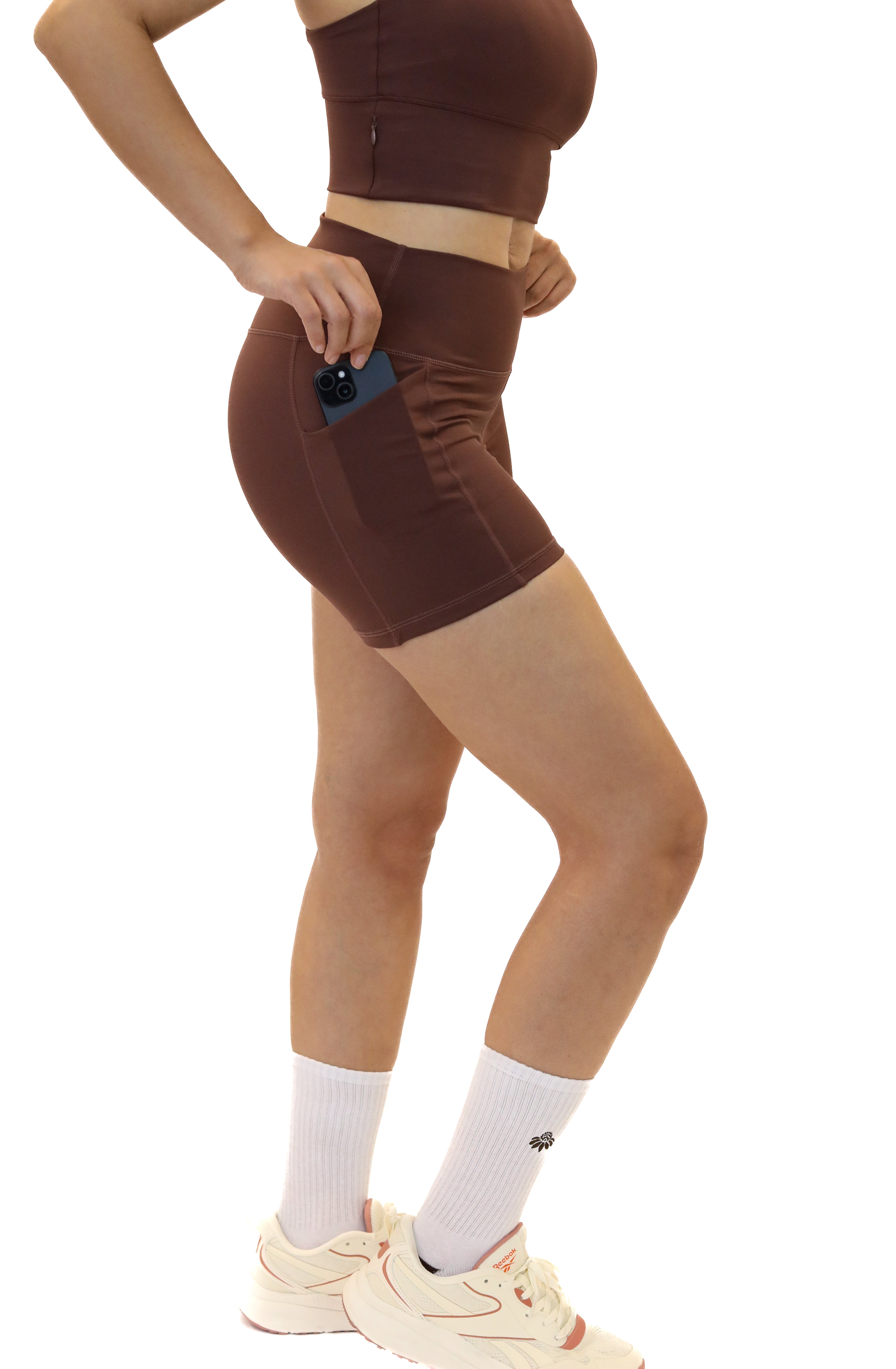 Lux High Waisted Rio Shorts (Multi-Lengths) - Fossil