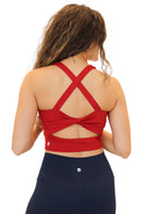 Skin Twist Back Crop - Cherry