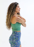 Skin Twist Back Crop - Pistachio