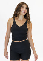 Dynamic Chakra Tank (Mid-Length) - Heathered Black