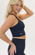 Lux Performance Crop - Navy
