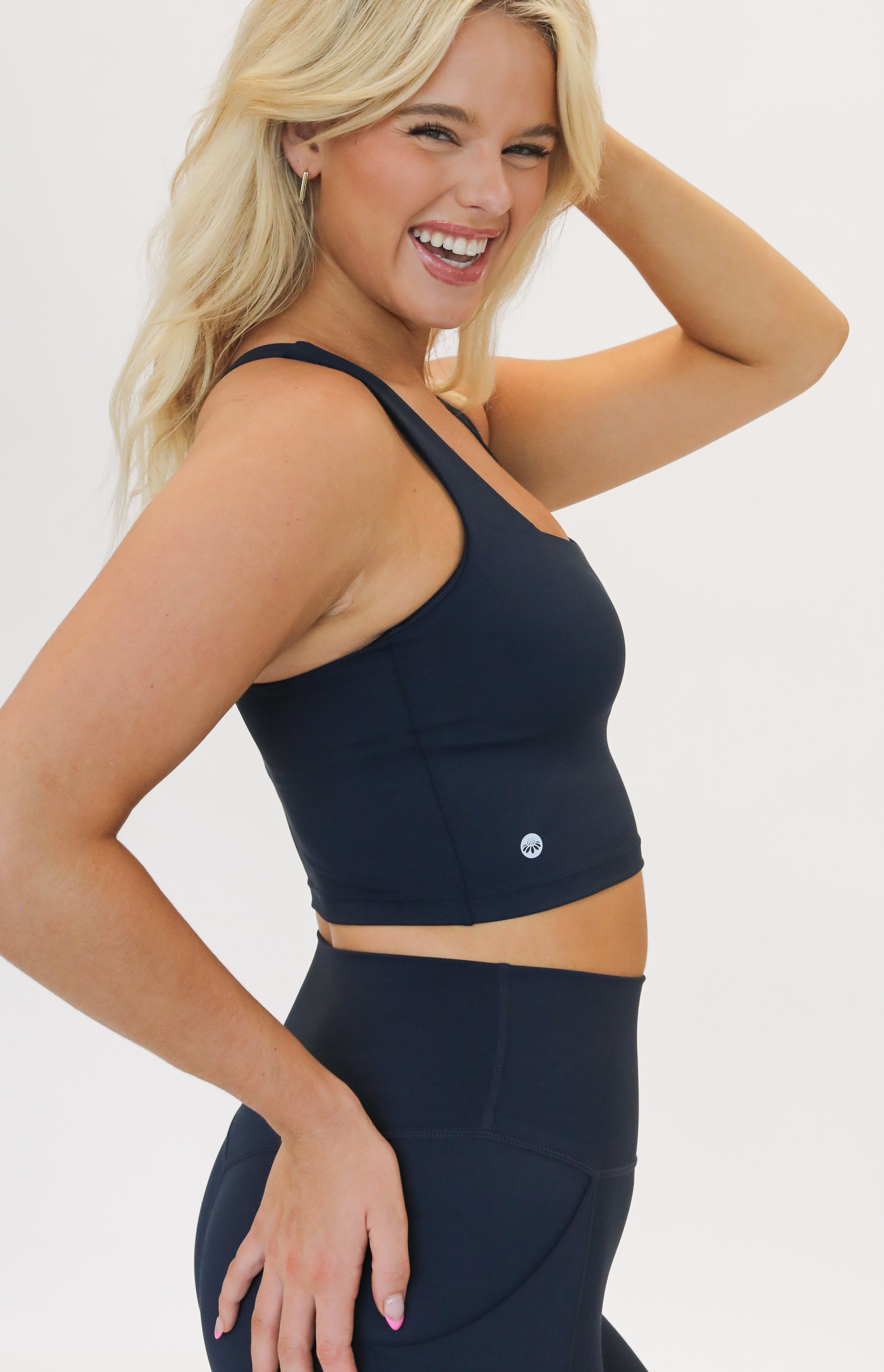 Lux Performance Crop - Navy