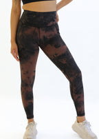 Lux Pace Leggings (26in.) - Fossil / Black Tie Dye