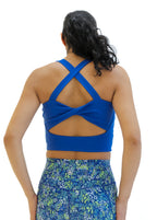 Skin Twist Back Crop - Cobalt