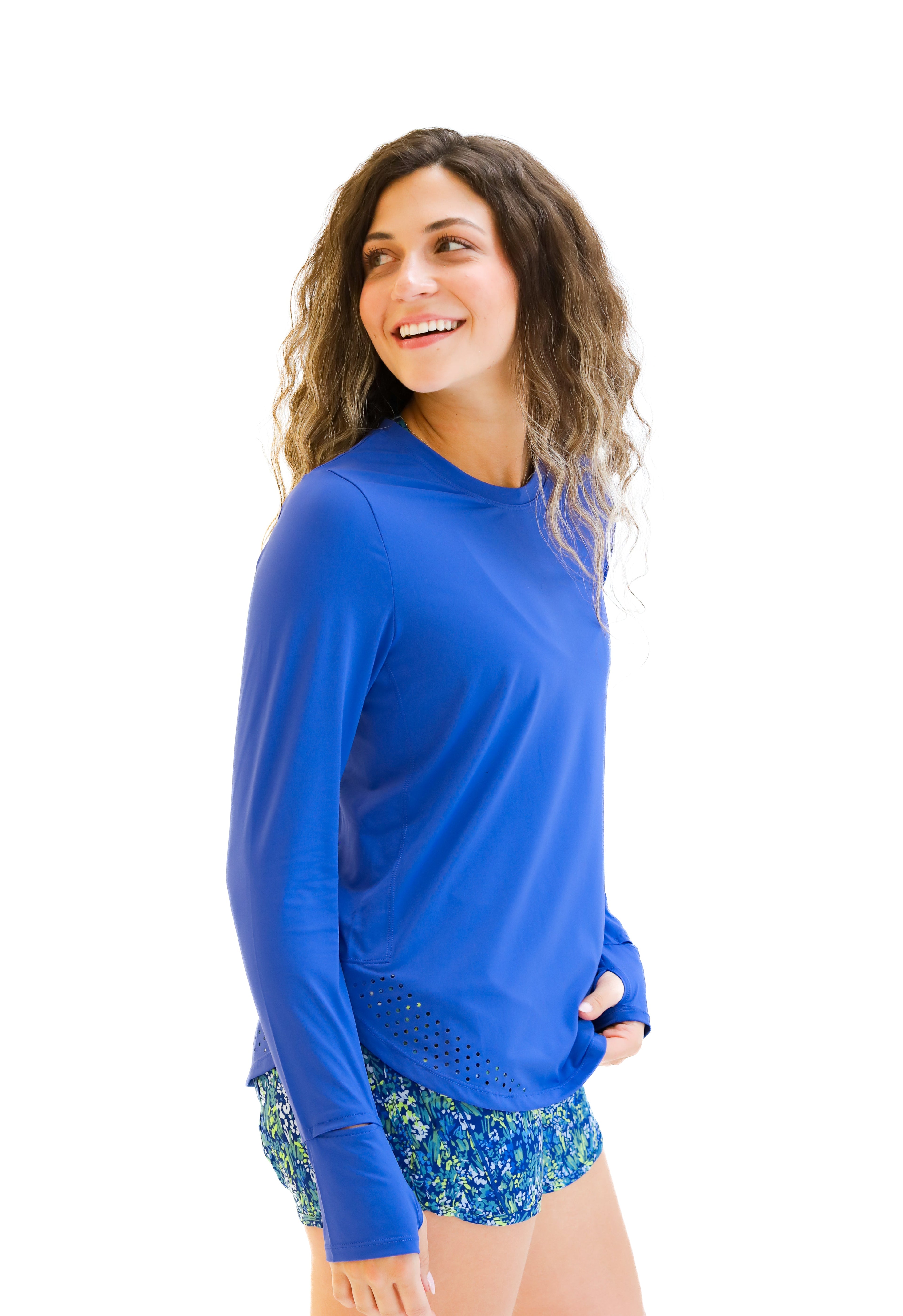 Sunny Days UPF Long Sleeve - Cobalt