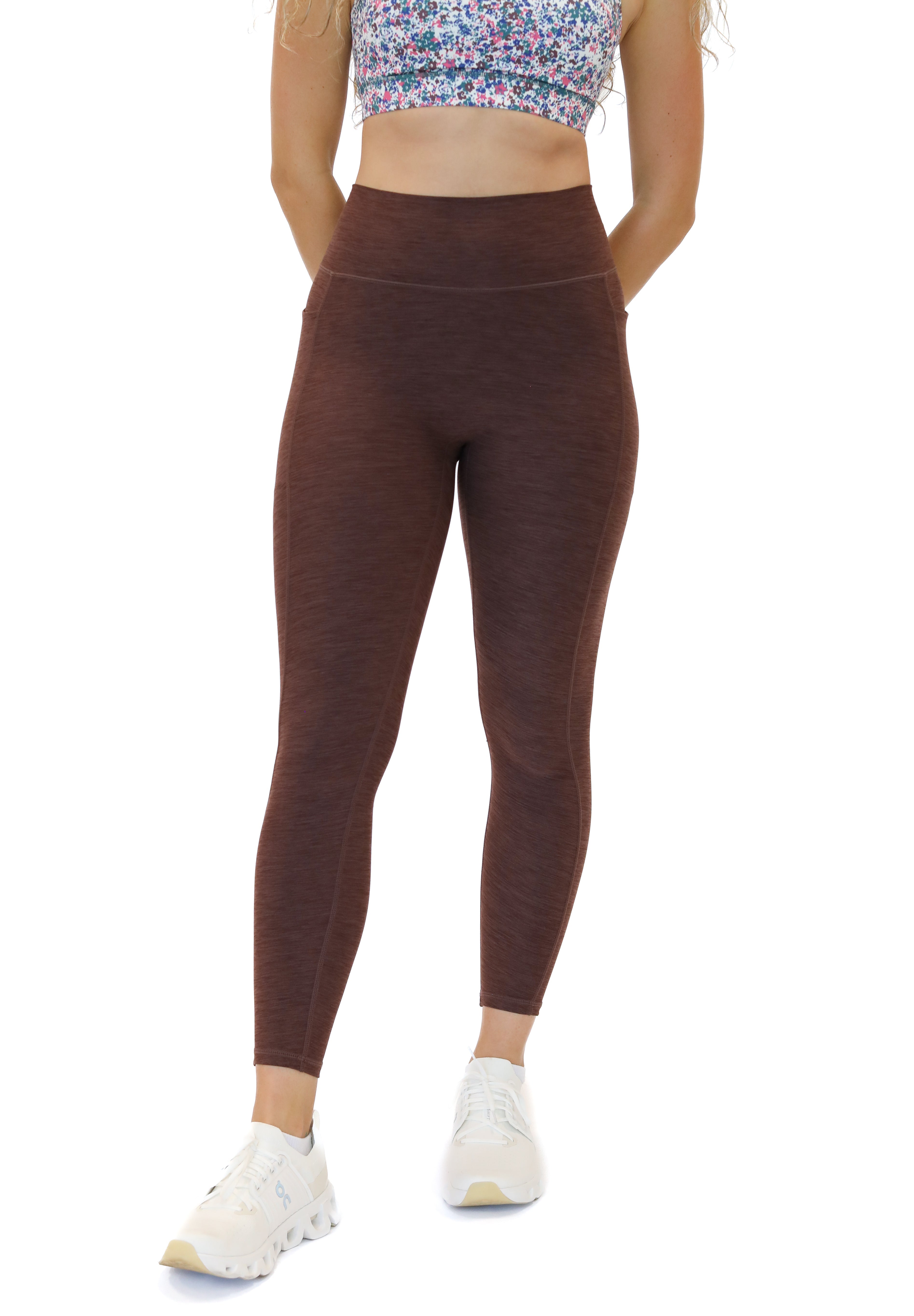 7/8 Dynamic Chakra Leggings (24 in. inseam) - Heather Fossil