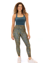 High Waisted Vinyasa 7/8 Leggings - Pacific Sunburst