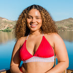 Heidi Bikini Top - Cherry Stripe - XL ONLY - FINAL SALE