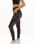 Lux Pace Leggings (26in.) - Fossil / Black Tie Dye