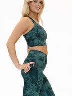 High Waisted Vinyasa 7/8 Leggings - Verde Tie Dye
