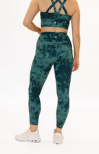 High Waisted Vinyasa 7/8 Leggings - Verde Tie Dye