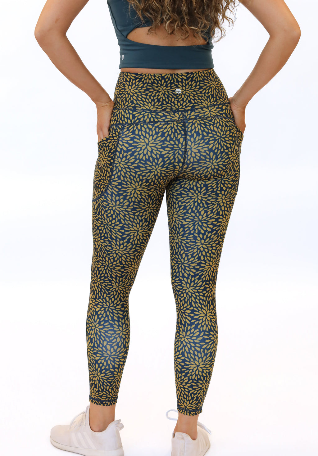 High Waisted Vinyasa 7/8 Leggings - Pacific Sunburst