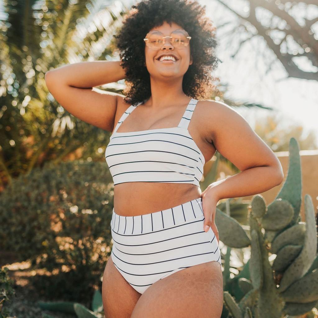 Page High Waisted Swim Bottoms - Sailor - S ONLY - FINAL SALE