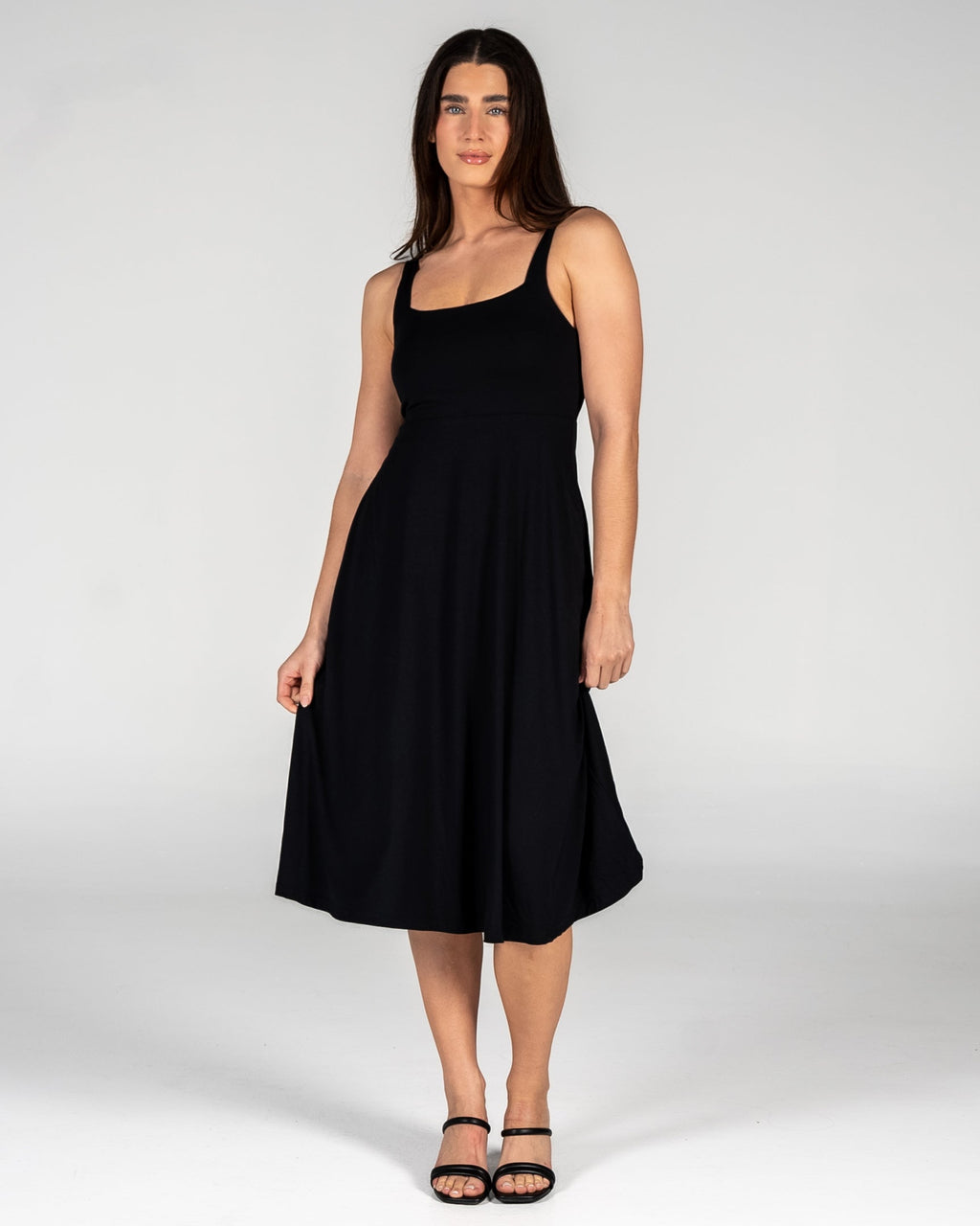 Empire Midi Dress - Black - FINAL SALE