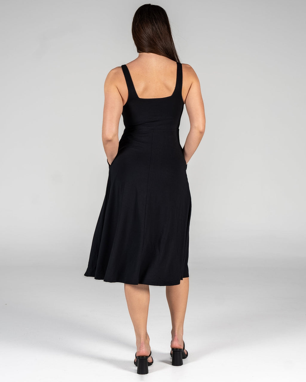 Empire Midi Dress - Black - FINAL SALE