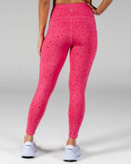 High Waisted Vinyasa 7/8 Leggings - Hibiscus Terrazzo - S ONLY - FINAL SALE