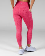 High Waisted Vinyasa 7/8 Leggings - Hibiscus Terrazzo - S ONLY - FINAL SALE