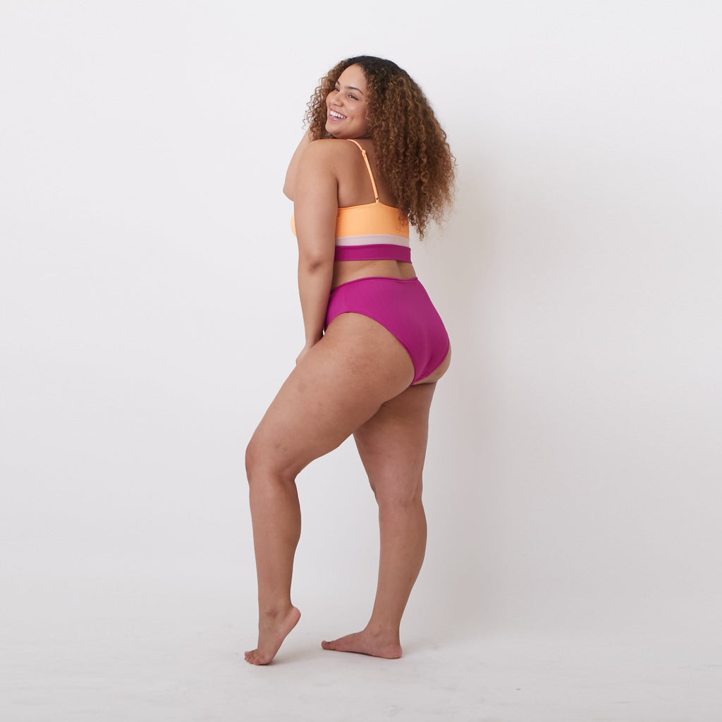 Mirage Bikini Bottoms - Ribbed Magenta - FINAL SALE