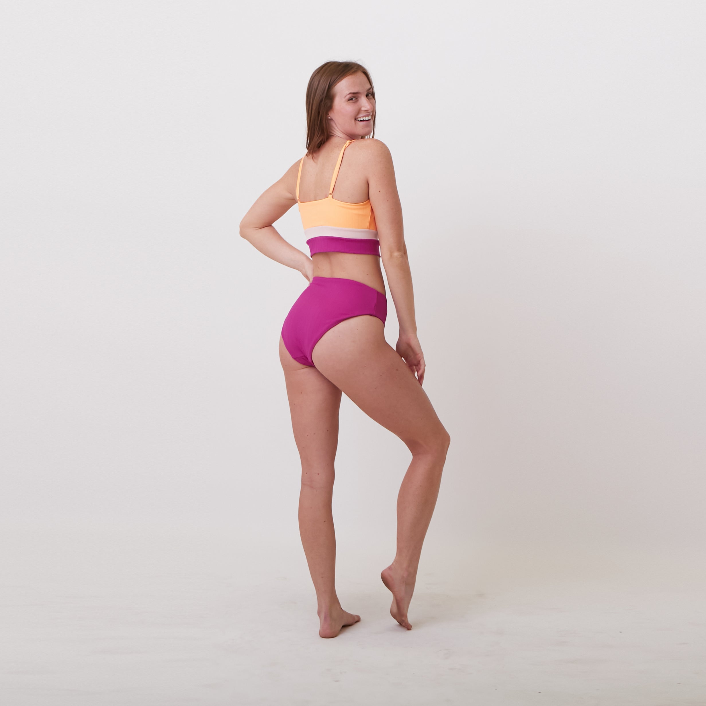 Mirage Bikini Bottoms - Ribbed Magenta - FINAL SALE