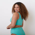 Havasu Bikini Top - Ribbed Turquoise - S ONLY - FINAL SALE