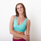 Havasu Bikini Top - Ribbed Turquoise - S ONLY - FINAL SALE