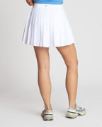 Lux Pleated Skort - White - FINAL SALE