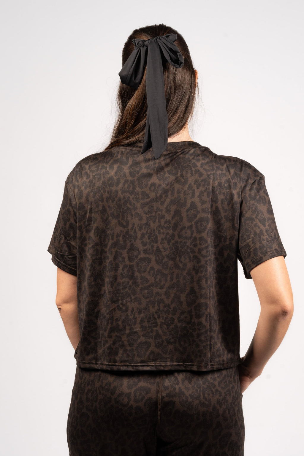Weekend Lounge Tee - Cocoa Leopard