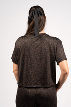Weekend Lounge Tee - Cocoa Leopard