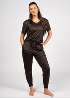 Weekend Lounge Tee - Cocoa Leopard