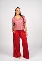 Weekend Lounge Tee - Cherry Gingham