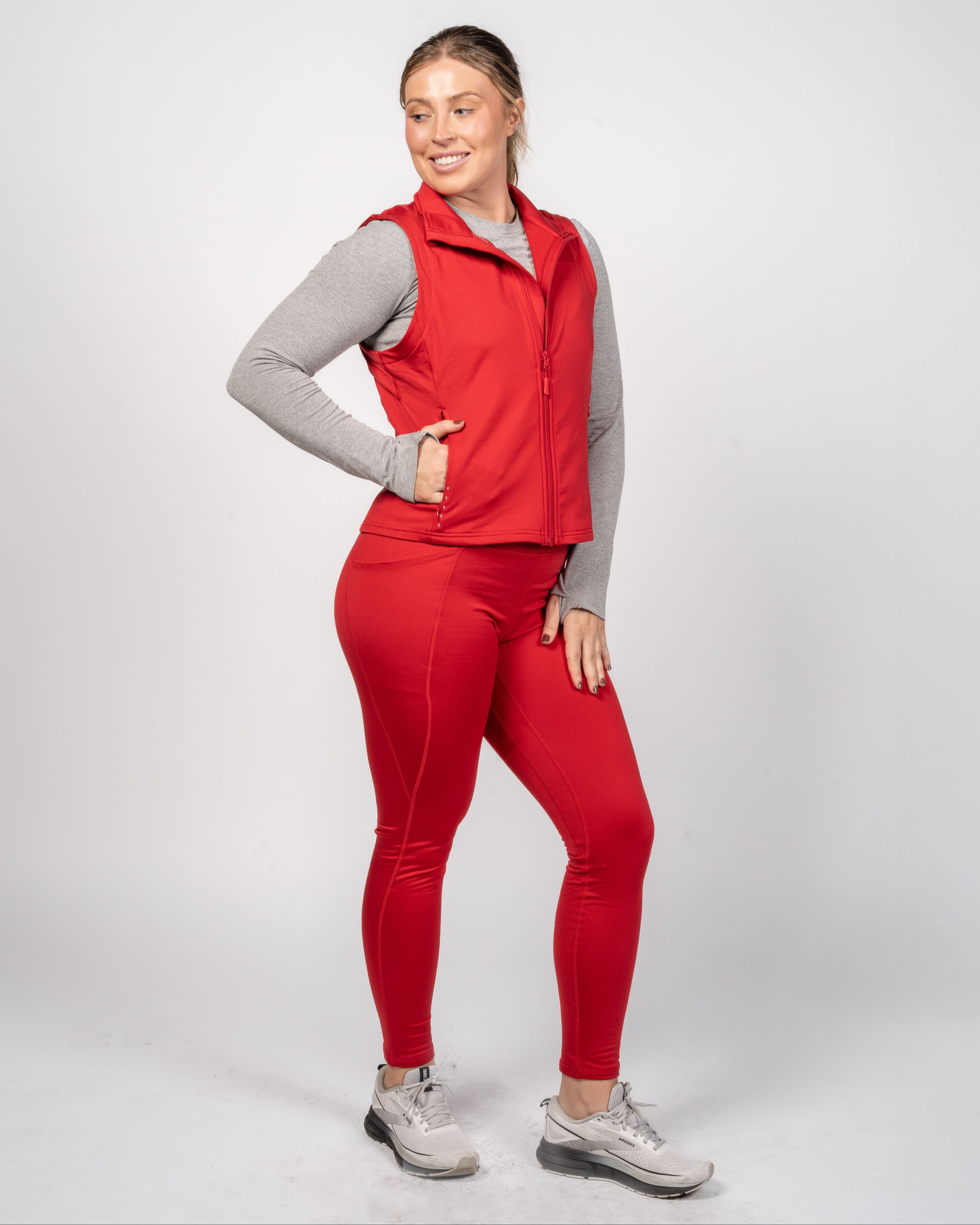 Thermal Warm Leggings - Cherry