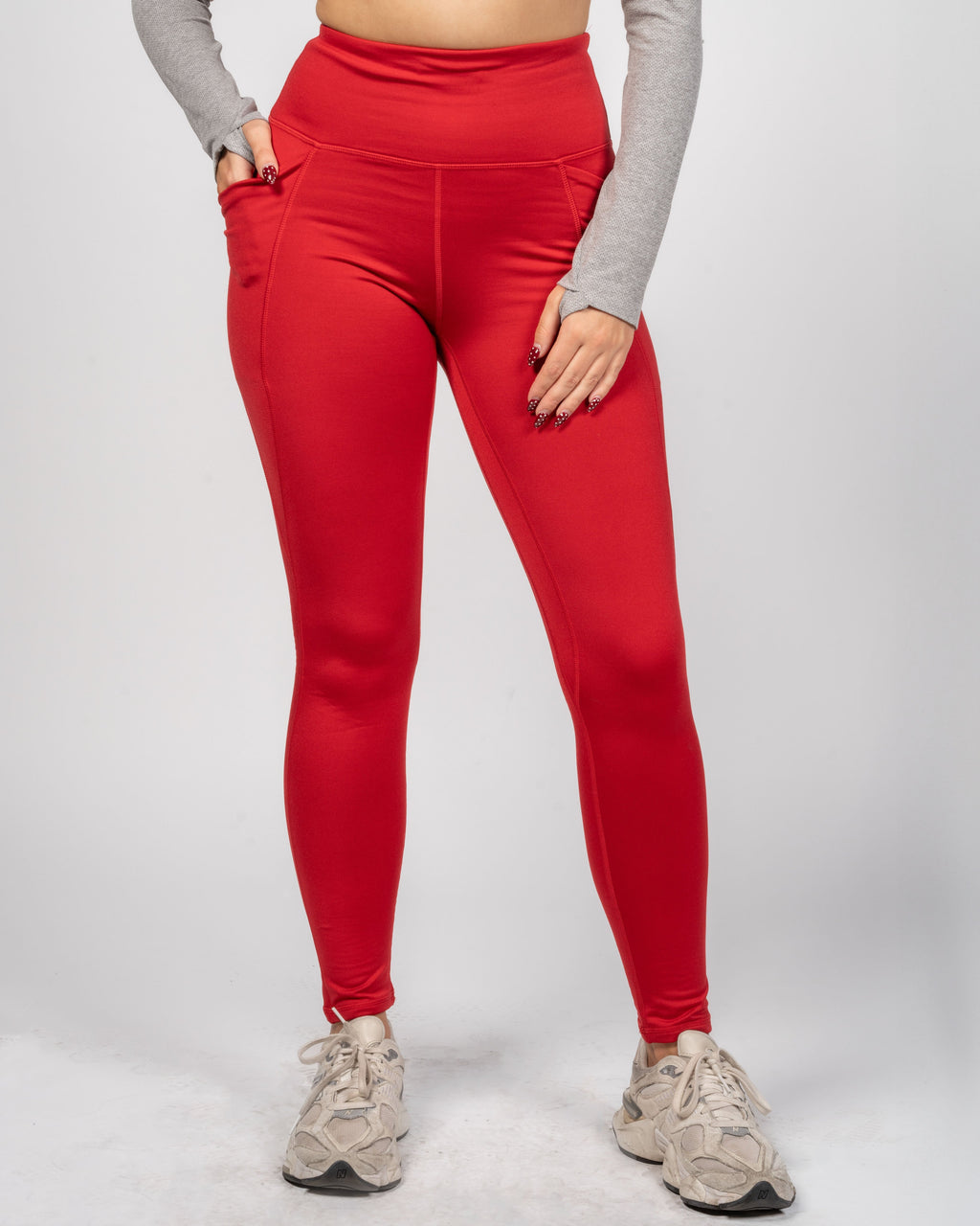 Thermal Warm Leggings - Cherry