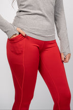 Thermal Warm Leggings - Cherry