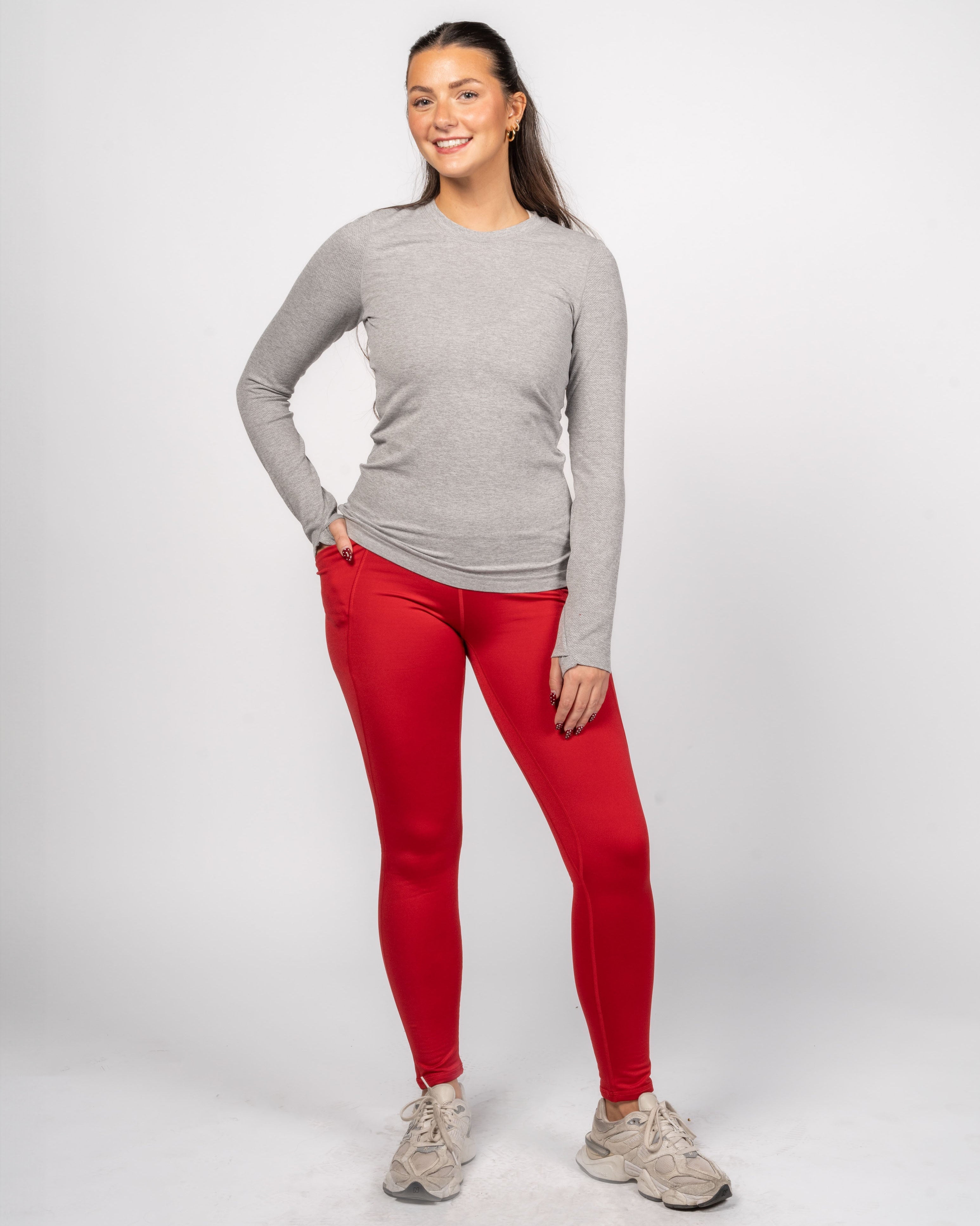 Thermal Warm Leggings - Cherry