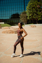 Lux Pace Leggings (26in.) - Fossil / Black Tie Dye