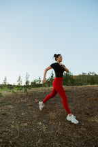 Lux Pace Leggings - Cherry