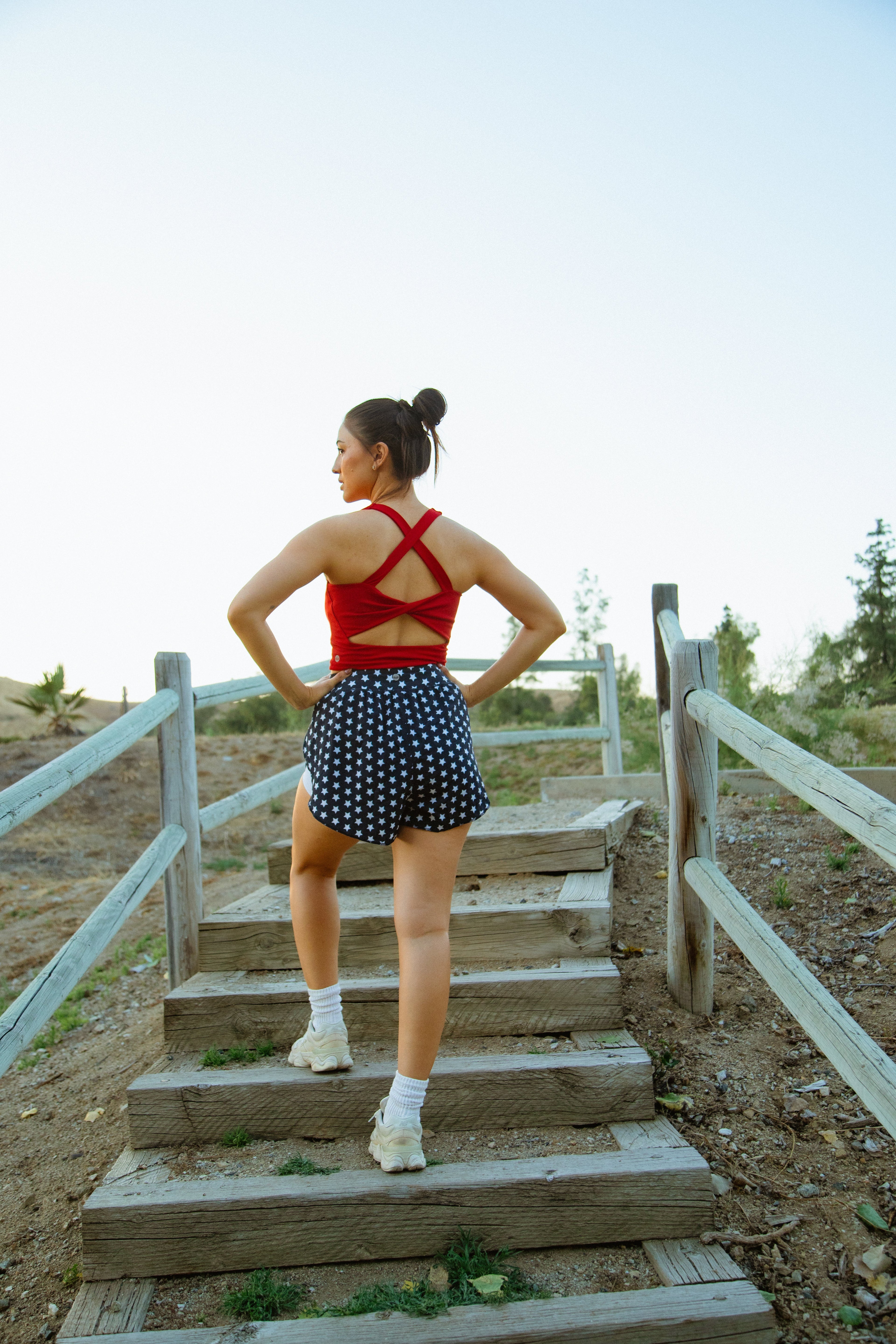 Skin Twist Back Crop - Cherry