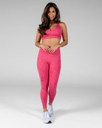 High Waisted Vinyasa 7/8 Leggings - Hibiscus Terrazzo - S ONLY - FINAL SALE